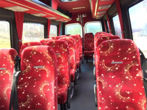 Inside view of one of Curran's luxury coaches, Donegal Coach Hire, Ireland