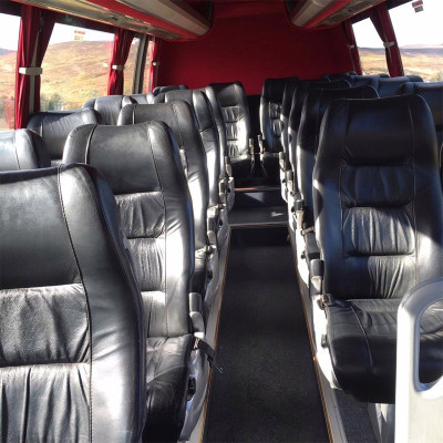 Inside view of one of Curran's luxury mini-coaches, Donegal Coach Hire, Ireland