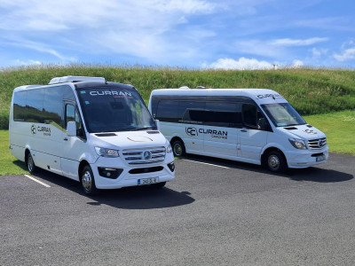 Mercedes sprinter and Mercedes Turas 500 People Carriers with 8 - 16 Seats, Air Con, Large Luggage Area for hire from Curran Coaches, Kilcar, County Donegal, Ireland Mercedes sprinter and Mercedes Turas 500 People Carriers with 8 - 16 Seats, Air Con, Large Luggage Area for hire from Curran Coaches, Kilcar, County Donegal, Ireland